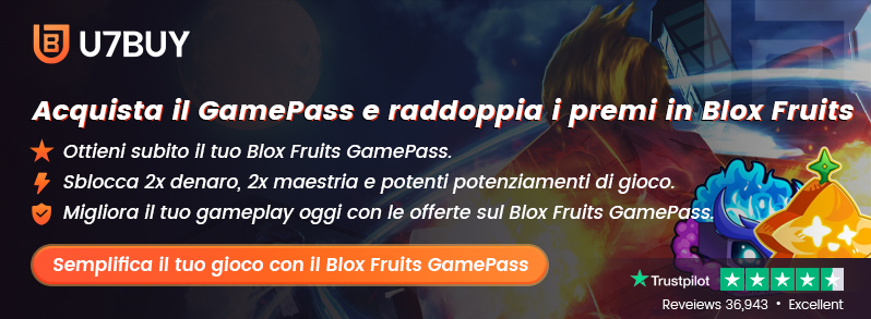 Acquista il GamePass e raddoppia i premi in Blox Fruits