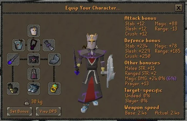 No Ranged or Magic Bonuses